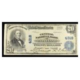 1902 $20 CENTRAL NATIONAL BANK OF CLEVELAND