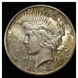 1924-S PEACE DOLLAR CH AU