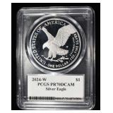 2024-W AMERICAN SILVER EAGLE PCGS PR70 DCAM