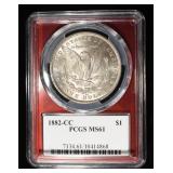 1882-CC MORGAN DOLLAR PCGS MS61