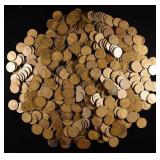 (600) 1950'S 'S' WHEAT CENTS