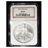 2005 AMERICAN SILVER EAGLE NGC MS69