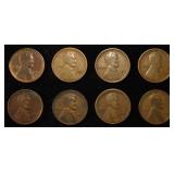8 NICE EARLY SEMIKEY WHEAT CENTS