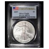2009 AMERICAN SILVER EAGLE PCGS MS70