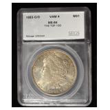 1883-O/O MORGAN DOLLAR SEGS CH/GEM BU VAM 4