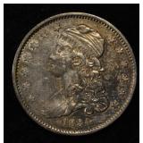 1834 BUST QUARTER AU