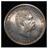 1883 HAWAII QUARTER GEM BU