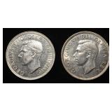 (2) 80% SILVER CANADIAN DOLLARS