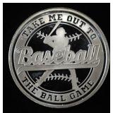 BASEBALL 1 OZ .999 SILVER ROUND