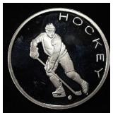 HOCKEY 1 OZ .999 SILVER ROUND