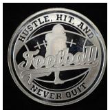 FOOTBALL 1 OZ .999 SILVER ROUND