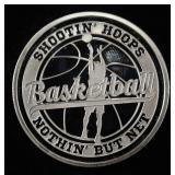BASKETBALL 1 OZ .999 SILVER ROUND