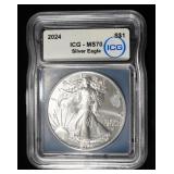 2024 AMERICAN SILVER EAGLE ICG MS70