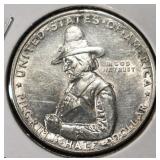 1920-D 50C PILGRIM COMMEM
