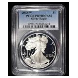 2003-W AMERICAN SILVER EAGLE PCGS PR70 DCAM