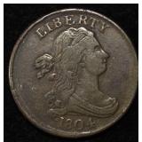 1804 DRAPED BUST HALF CENT