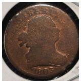 1803 DRAPED BUST HALF CENT