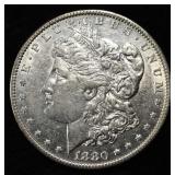 1880-O MORGAN DOLLAR AU