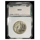 1942 WALKING LIBERTY HALF PCI CH BU
