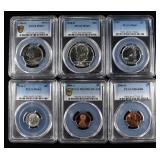 (6) GRADED PCGS