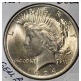 1924 PEACE DOLLAR GEM BU