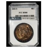 1922-S PEACE DOLLAR PCI SUPERB GEM BU
