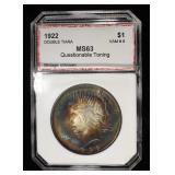 1922 PEACE DOLLAR PCI CH BU DOUBLE TIARA VAM 8