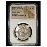 AD 591-628 KHUSRU II AR DRACHM NGC CH AU