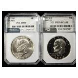 1973-S & 1974-S SILVER EISENHOWER DOLLARS PCI