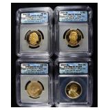 (4) ICG GRADED DOLLAR COINS