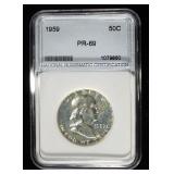 1959 FRANKLIN HALF DOLLAR NNC PROOF