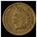 1863 INDIAN CENT XF