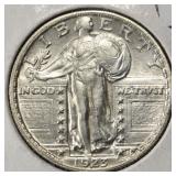 1923 STANDING LIBERTY QUARTER BU