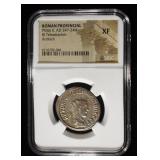 PHILIP II, AD 247-249 NGC XF
