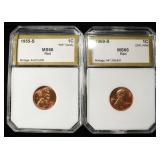 LINCOLN CENT VARIETIES GEM BU RED