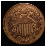 1871 2 CENT VG