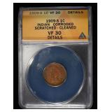 1909-S INDIAN CENT ANACS VF30