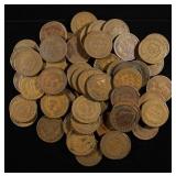 (60) INDIAN CENTS FROM THE 80'S, 90'S, 00'S