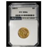 1888-S $5 GOLD LIBERTY PCI CH/GEM BU