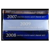 2007, 08, 09 US PROOF SETS
