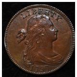 1797 DRAPED BUST LARGE CENT CH AU/UNC