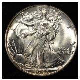 1942 WALKING LIBERTY HALF DOLLAR GEM BU