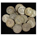(20) 90% SILVER WASHINGTON QUARTERS