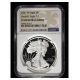 2021-W AMERICAN SILVER EAGLE NGC PF69 UCAM