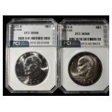 1971-S & 1972-S EISENHOWER $1 PCI SUPERB GEM+ BU