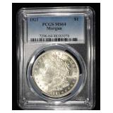 1921 MORGAN DOLLAR PCGS MS64