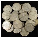 (25) 80% SILVER CANADIAN QUARTERS
