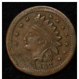 1863 INDIAN HEAD CIVIL WAR PATIOTIC TOKEN XF