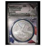 2021 AMERICAN SILVER EAGLE ANACS MS70 TYPE2