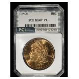 1878-S MORGAN DOLLAR PCI SUPERB GEM BU PL